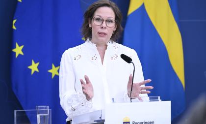 Migrationsminister Maria Malmer Stenergard (M) på torsdagen.