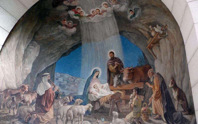 En målning i Betlehemskyrkan.
