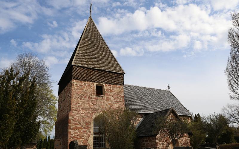 S:t Lars kyrka i Eckerö var en av de platser som fick påhälsning av inbrottstjuvar i maj 2022. 