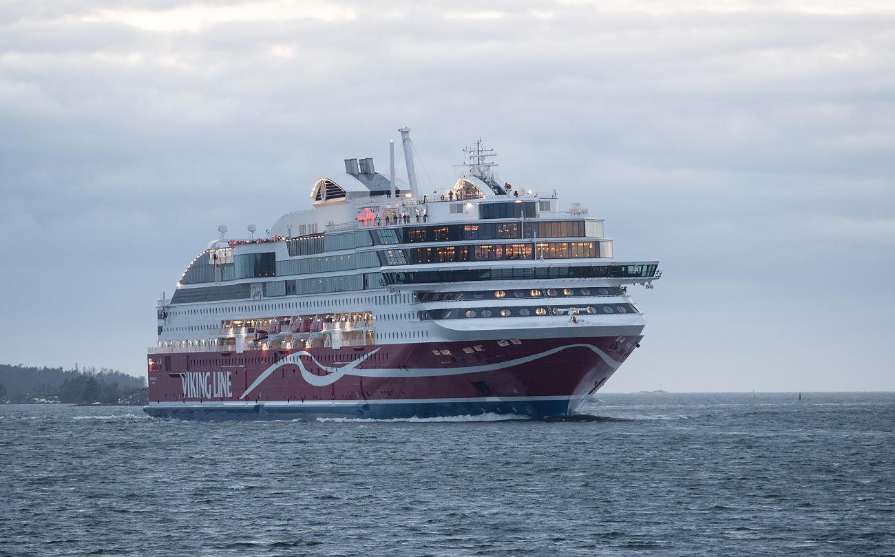Sjöfart, Viking Line, Viking Glory kommer till Mariehamn första gången *** Local Caption *** @Normal:
