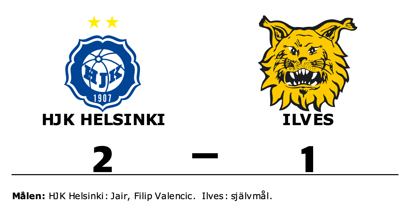 HJK Helsinki vann mot Ilves