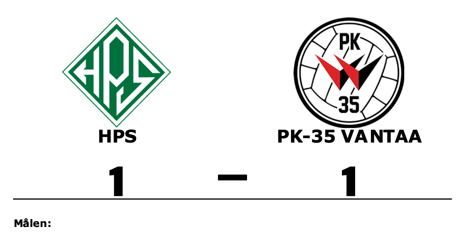 HPS spelade lika mot PK-35 Vantaa