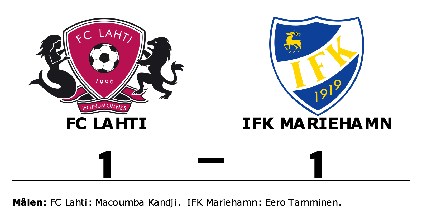 FC Lahti spelade lika mot IFK Mariehamn