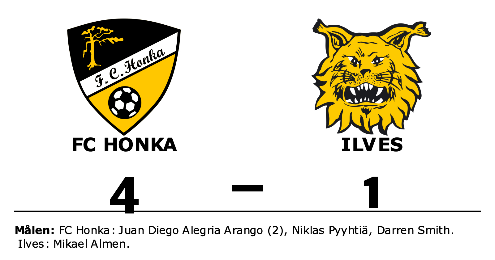 FC Honka vann mot Ilves