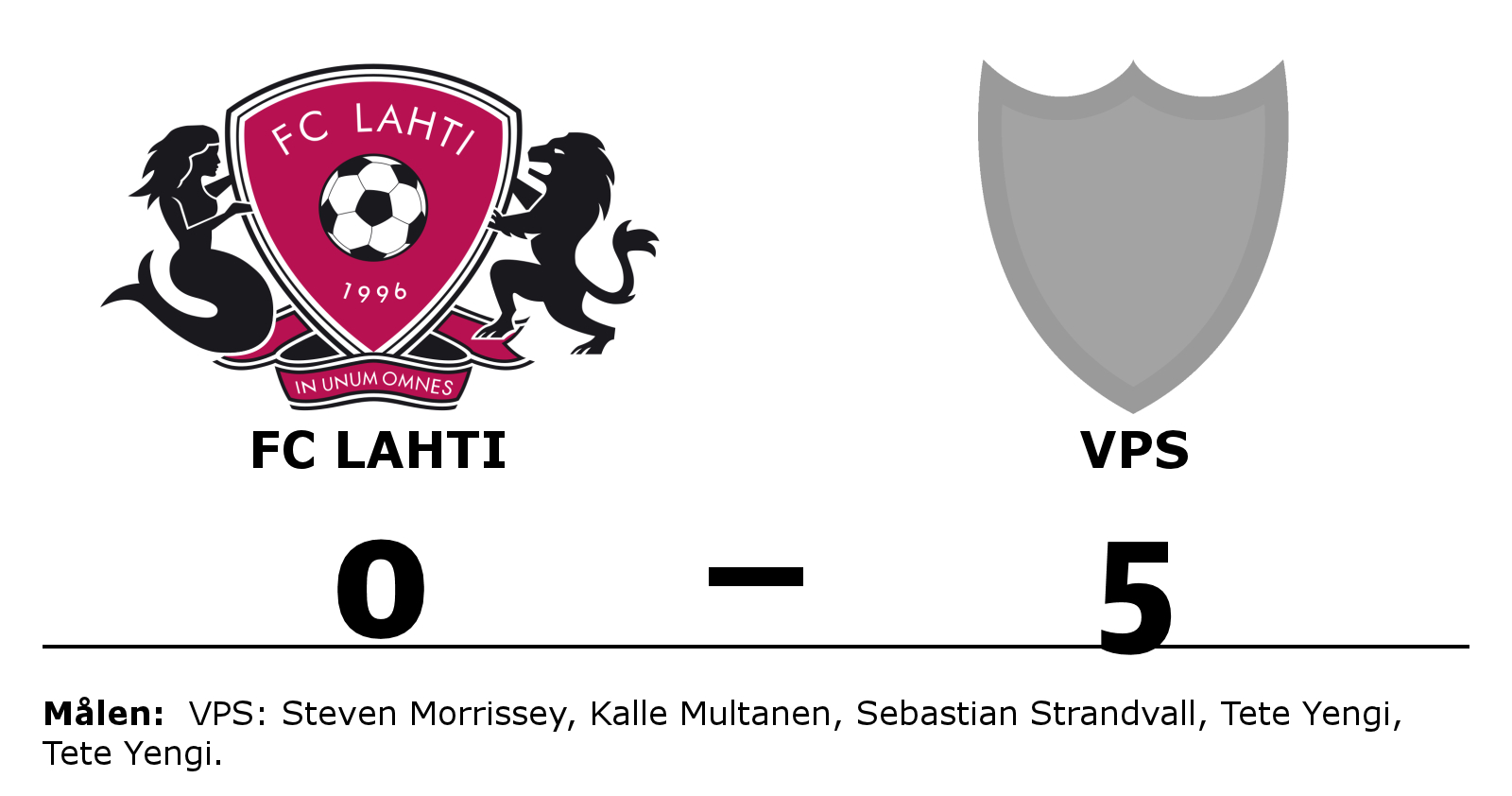 FC Lahti förlorade mot VPS