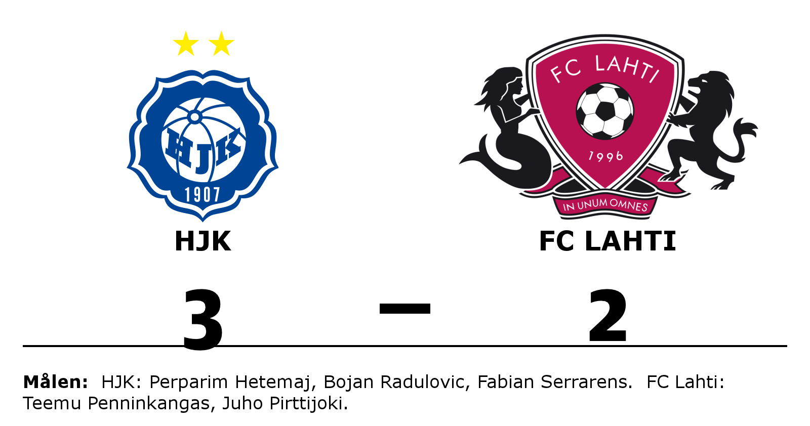 HJK vann mot FC Lahti