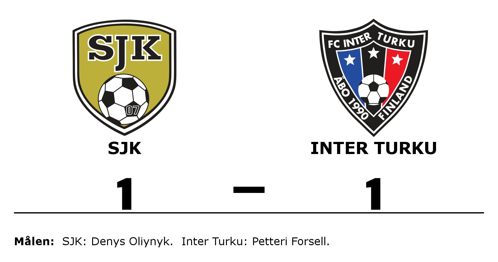 SJK spelade lika mot FC Inter Turku