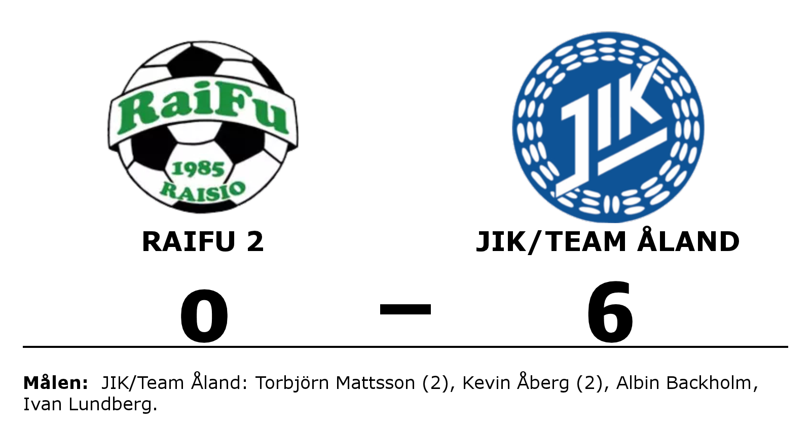 RaiFu 2 förlorade mot JIK/Team Åland