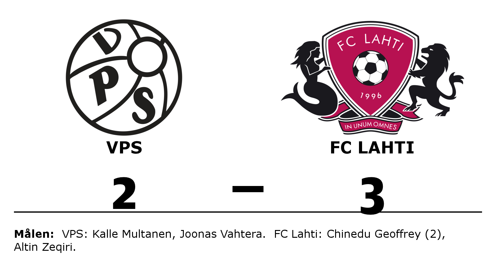 VPS förlorade mot FC Lahti