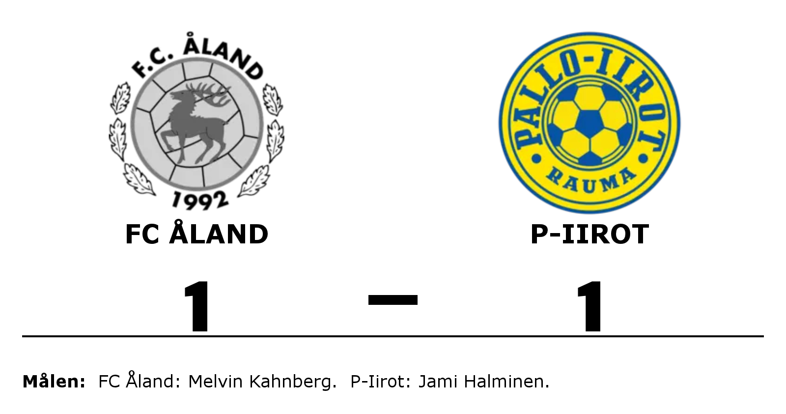 FC Åland spelade lika mot P-Iirot