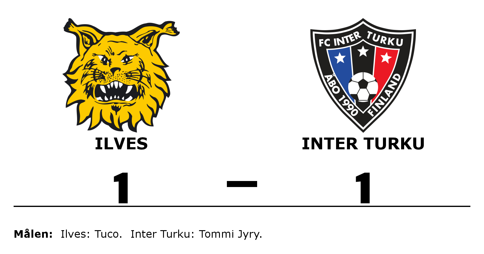 Ilves spelade lika mot FC Inter Turku