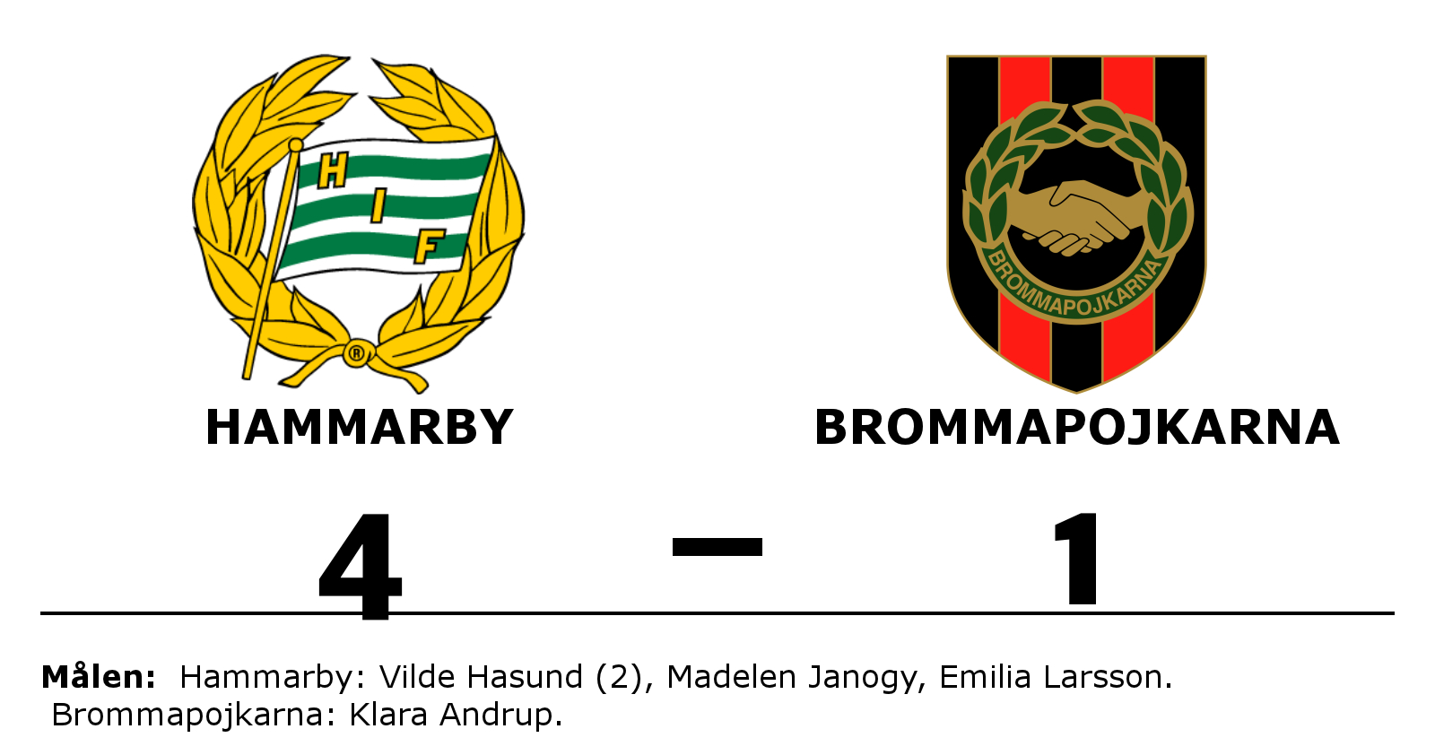 Hammarby vann mot Brommapojkarna