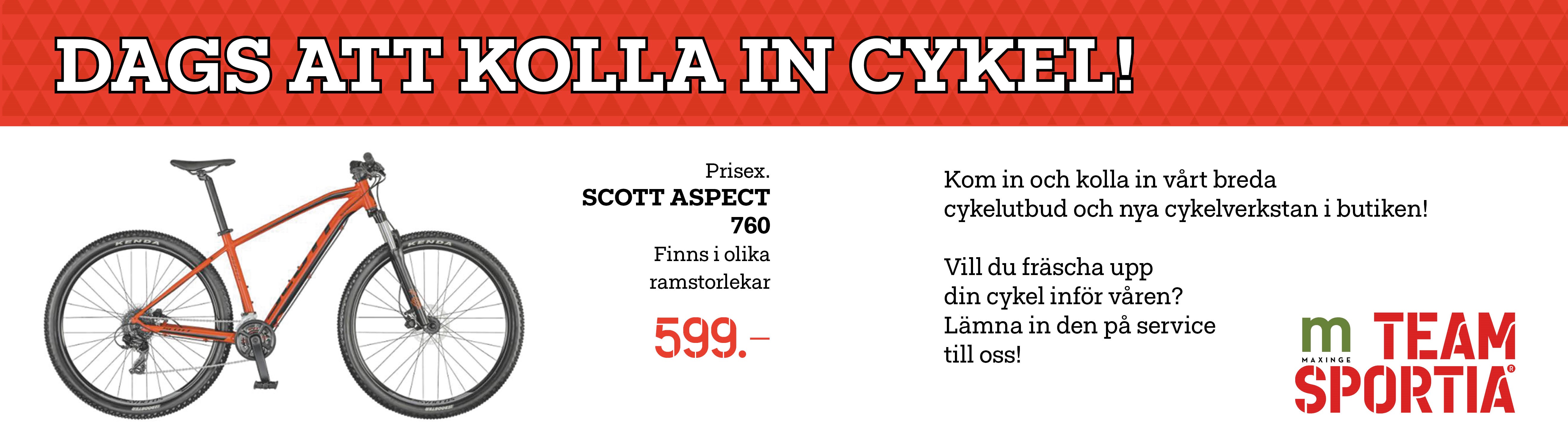 Erbjudande från Team Sportia. Scott Aspect 760 cyckel för endast 599 €.