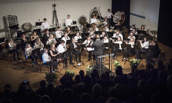 Mariehamns ungdomsorkester bjuder på Vårblås-konsert på Alandica på söndag eftermiddag, tillsammans med fyra andra orkestrar. (Bilden är från en tidigare konsert.)<@Fotograf>Daniel Eriksson