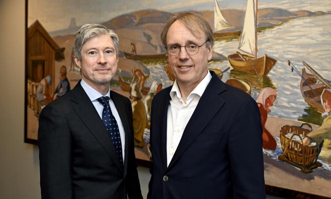 Mats Andersson, till höger, hör numera till Sveriges mest långvariga fondförvaltare. Han har rattat samma fond ända sedan 1998, och 2011 fick han sällskap av kollegan Björn Henriksson.<@Fotograf>Robert Jansson