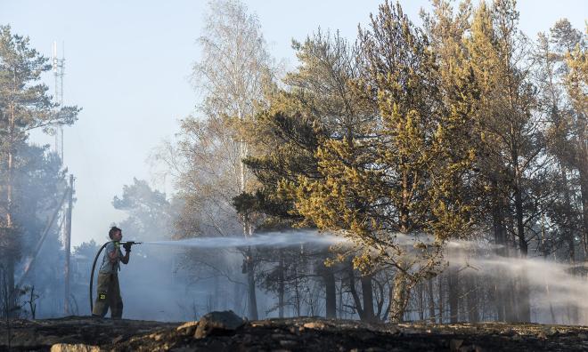 Värmen har orsakat många utryckningar för brandkåren i sommar. Men den största ökningen står inte markbränderna för, utan kontrolluppdrag när brandvarnare och automatlarm löst ut.@Foto:Alice Åkerblom