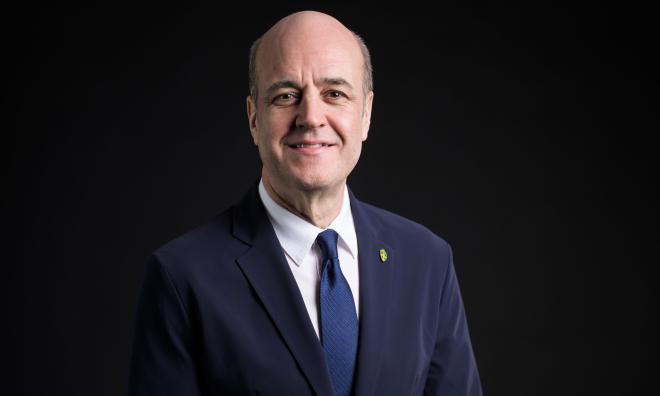 ”Vart är världen på väg?”. Det ämnet ska Fredrik Reinfeldt avhandla på Näringslivsdagen.<@Fotograf>Pressbild