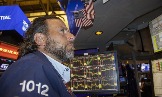 Handlarna på Wall Street svettades på onsdagen. Arkivbild.