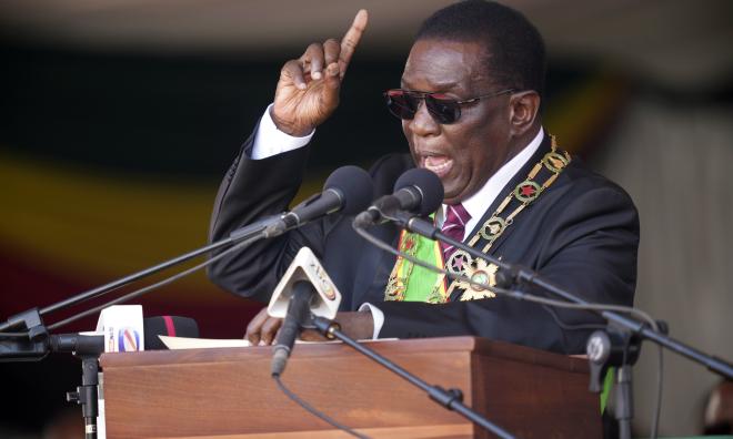 Zimbabwes president Emmerson Mnangagwa. Arkivbild.