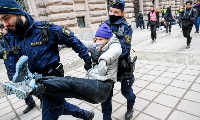 Greta Thunberg misstänks för brott. Arkivbild.