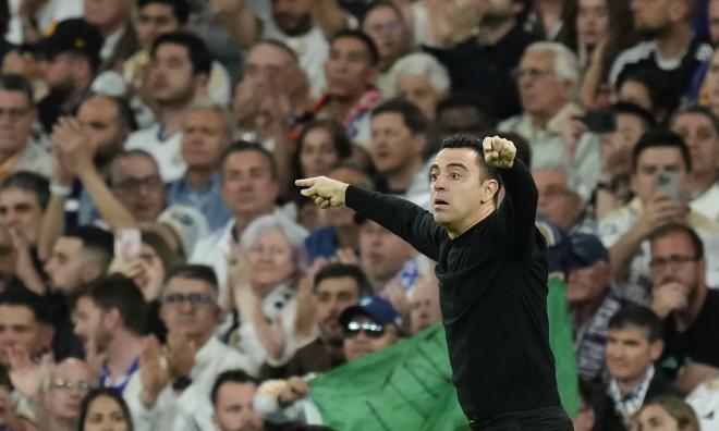 Xavi under helgens ligamatch mot Real Madrid.
