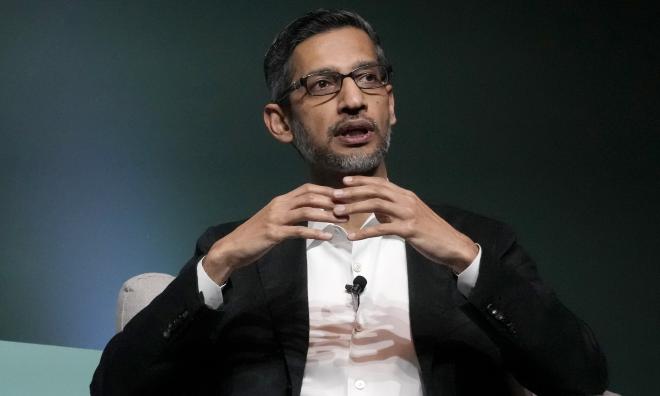 Googles högste chef Sundar Pichai. Arkivbild.