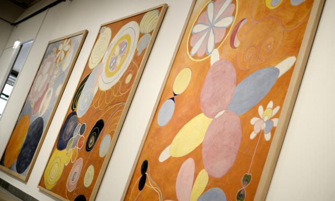 Moderna museeet visade utställningen "Hilma af Klint - abstrakt pionjär" 2013. Arkivbild.