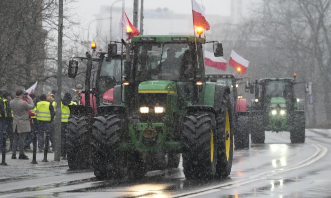 Polska bönder har protesterat mot ukrainsk import i flera månader. Arkivfoto.