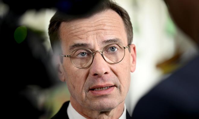 Statsminister Ulf Kristersson KU-anmäls. Arkivbild.