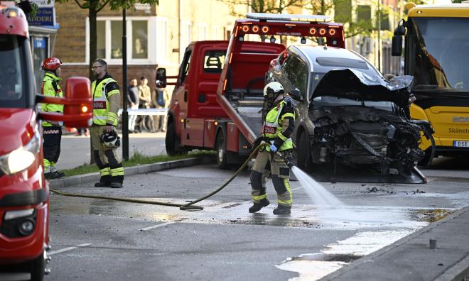 En allvarlig trafikolycka inträffade i Malmö på tisdagen.