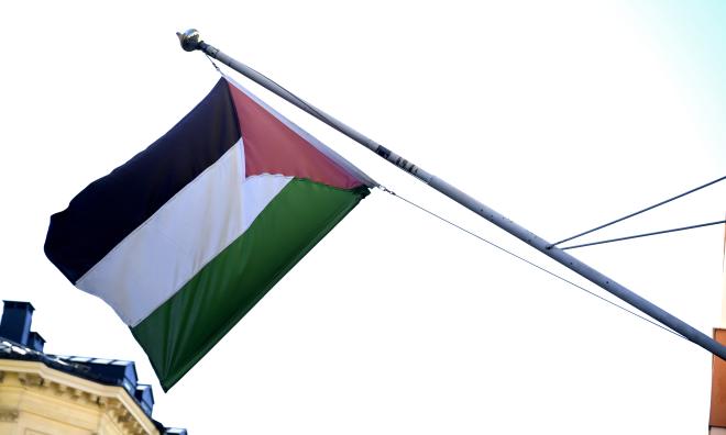 Det kommer inte vara tillåtet att ta med sig Palestinas flagga in i arenan i Malmö under eurovision. Arkivbild.