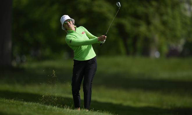 Madelene Sagström under LPGA-tourtävlingen i New Jersey.