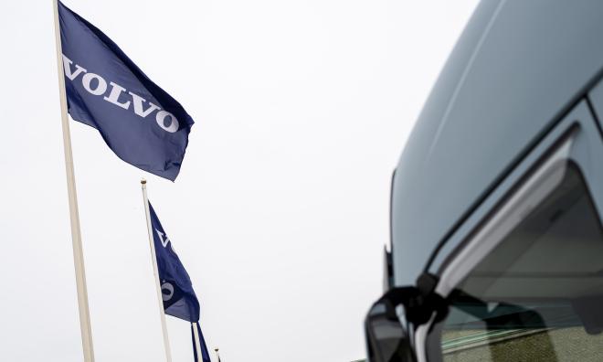 AB Volvo tillverkar bland annat lastbilar och lastmaskiner. Arkivbild.