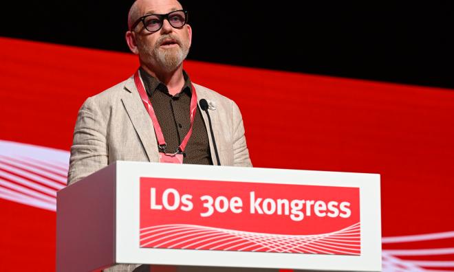 Johan Lindholm valdes i lördags till ny LO-ordförande. Arkivbild.