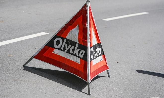 En olycka med en polisbil har inträffat i centrala Karlskrona.