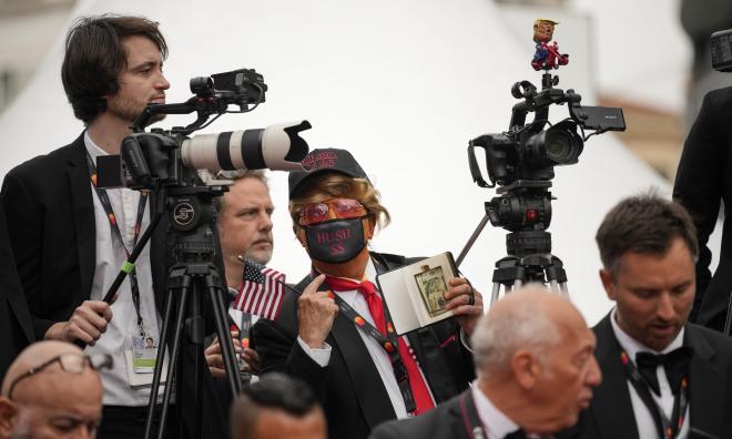 Fotografer vid premiären av Ali Abassis film "The apprentice" i Cannes.