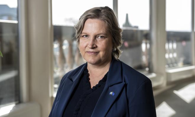 Liberalernas toppnamn i EU-valet Karin Karlsbro.