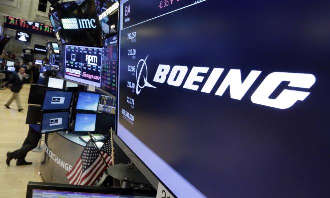 Boeings aktie backar på börsen. Arkivbild.