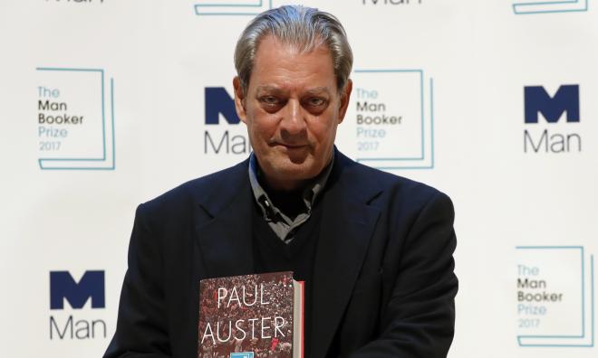 Paul Auster när han nominerades till Bookerpriset år 2017 för romanen "4 3 2 1".