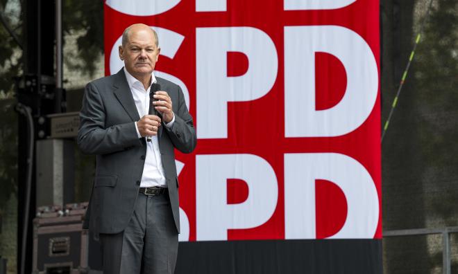 Olaf Scholz, partiledare för SPD, finns bland dem som fördömt attacken. Arkivbild.