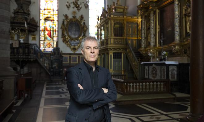 Peter Pontvik, festivalgeneral för Stockholm Early Music Festival som börjar nästa vecka, med bland annat en konsert i Tyska kyrkan. Organisationen Early Music Sweden befinner sig dock i ekonomisk kris.