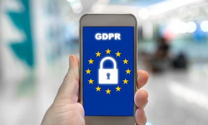 General Data Protection Regulation (GDPR) on mobile phone. Cyber security and privacy business internet technology Concept.