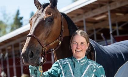 Malin Friman hade stjärnhästen Västerbo Grosbois till start för första gången sedan hon tog över som tränare.