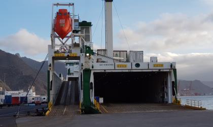 Godby Shippings mv Mistral ska hyras ut till spanska roro-operatören Suardiaz Shipping Lines. Pressbild
