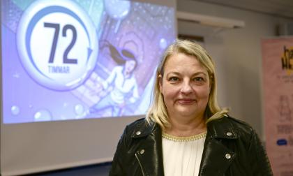 Marika Danielsson som ansvarar för beredskapfrågor vid Marthaförbundet föreläste om beredskap i 72 timmar.