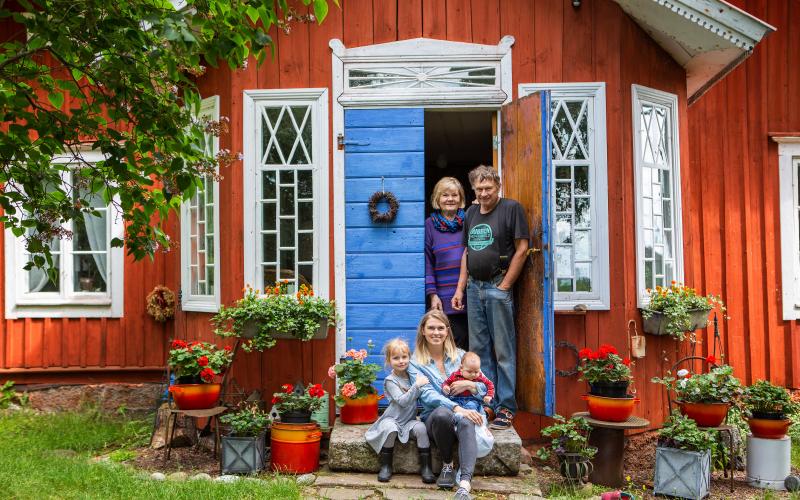 Ukrainsk familj i Saltvik