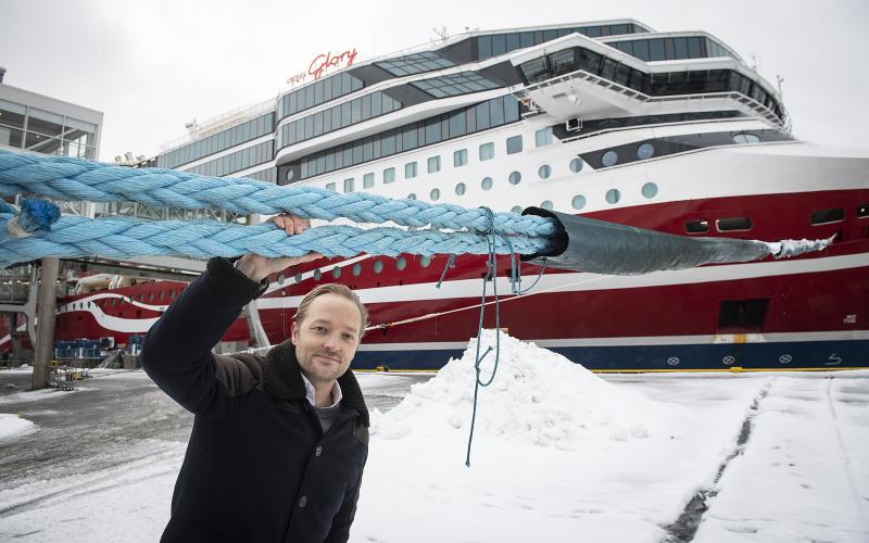 Sjöfart, Viking Line, Viking Glory anländer till Åbo från varvet i Kina. Jakob Johansson
