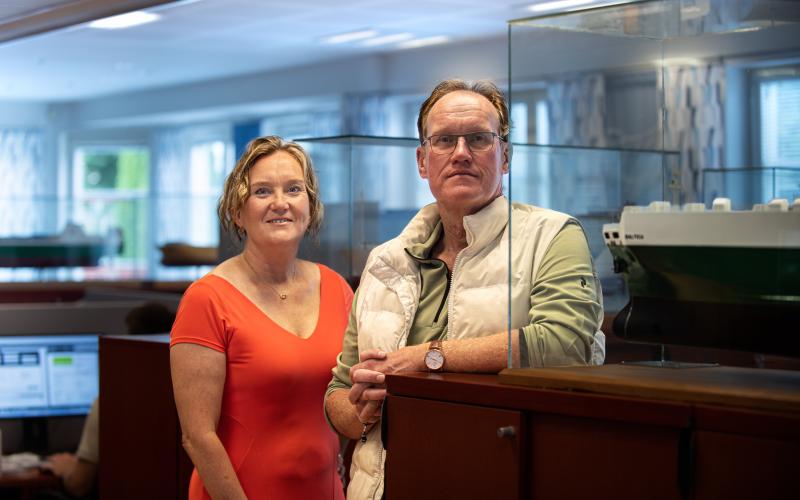 Eva Mikkola- Karlström och Dan Mikkola hoppas att rederiet Godby Shipping fortsätter hållas inom familjen. 