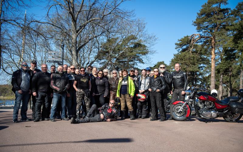 Petter Skytte, Zaida Engström, Ella Erherdt, MC, Poker run runt Åland, Motorcyklister