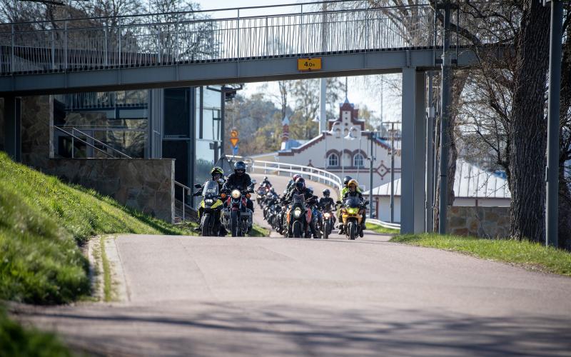 Petter Skytte, Zaida Engström, Ella Erherdt, MC, Poker run runt Åland, Motorcyklister